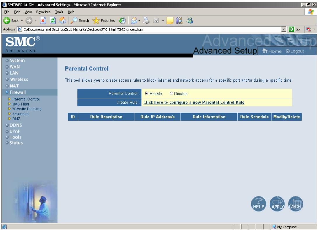 SMC WBR14-GM - Parental Control - 1