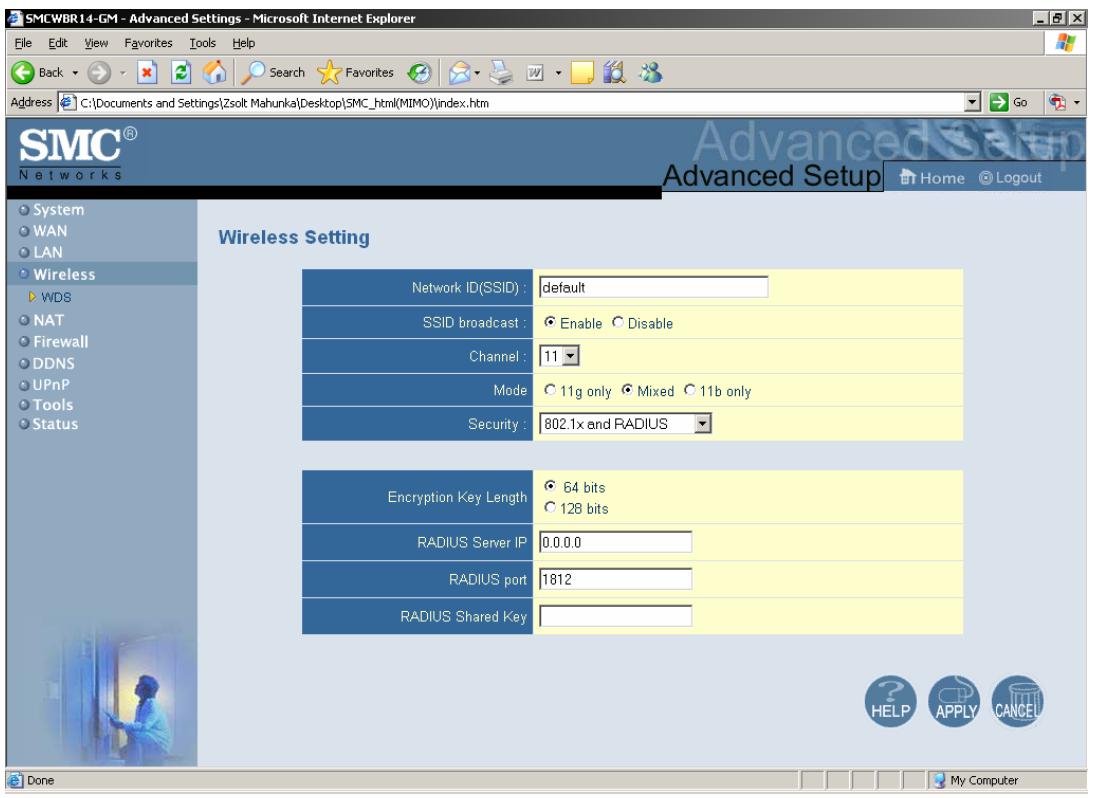 SMC WBR14-GM - RADIUS Shared Key - 1