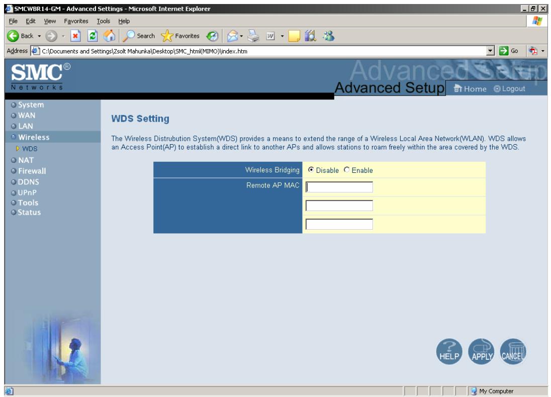 SMC WBR14-GM - AP1 Setting: - 1