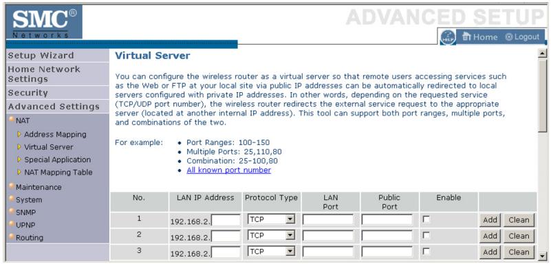 SMC WBR14T-G - Virtual Server - 1