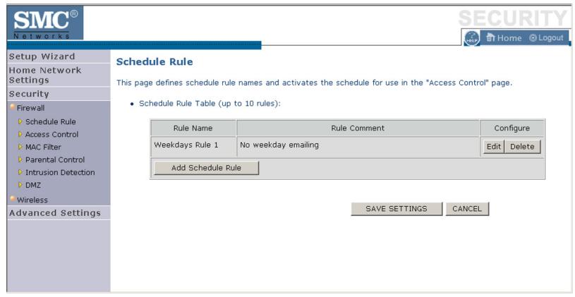 SMC WBR14T-G - Schedule Rule - 1