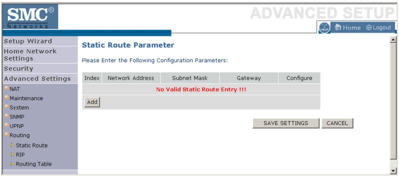 SMC WBR14T-G - Static Route - 1