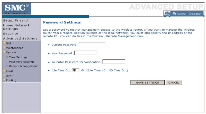 SMC WBR14T-G - Password Settings - 1