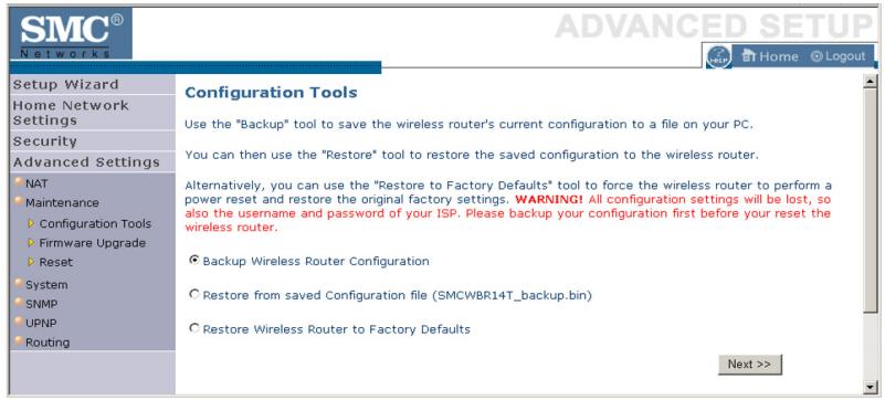 SMC WBR14T-G - Configuration Tools - 1