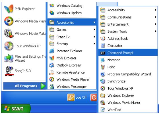 SMC WBR14T-G - On the Windows desktop, click Start/Programs/Accessories/Command Prompt. - 1