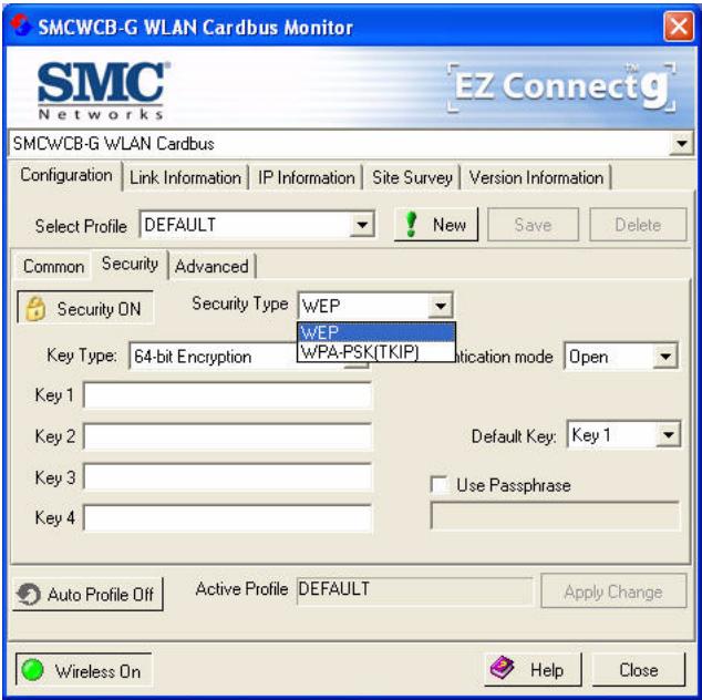 SMC WCB-G - Security Tab - 1