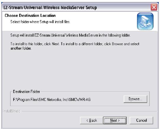 SMC WMR-AG - Installation du logiciel media server - 4