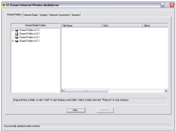 SMC WMR-AG - Configuration du logiciel media server - 1