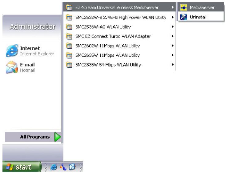 SMC WMR-AG - Configuration du logiciel MEDIA SERVER - 1