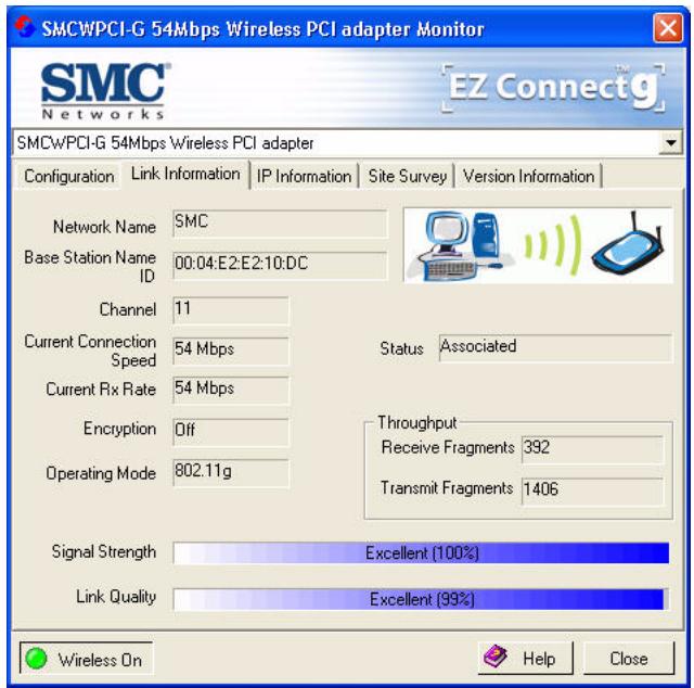 SMC WPCI-G - Link Information - 1