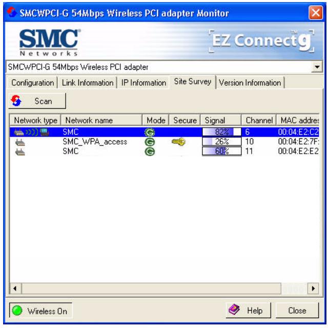 SMC WPCI-G - Site Survey - 1