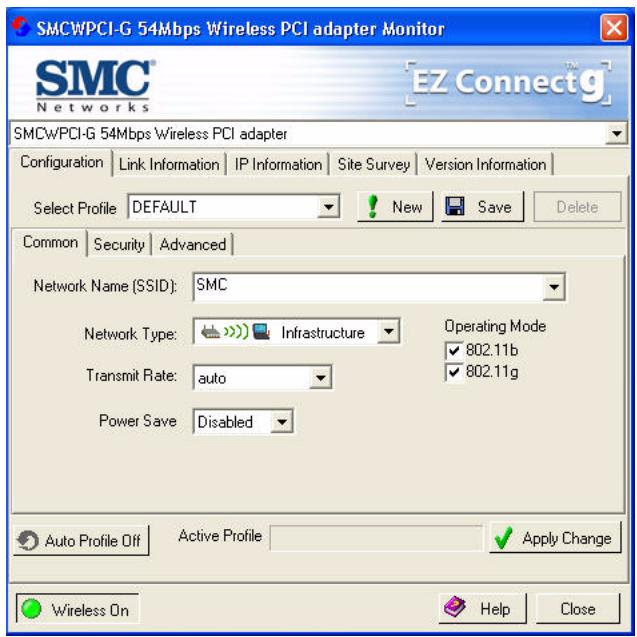 SMC WPCI-G - Common Tab - 1