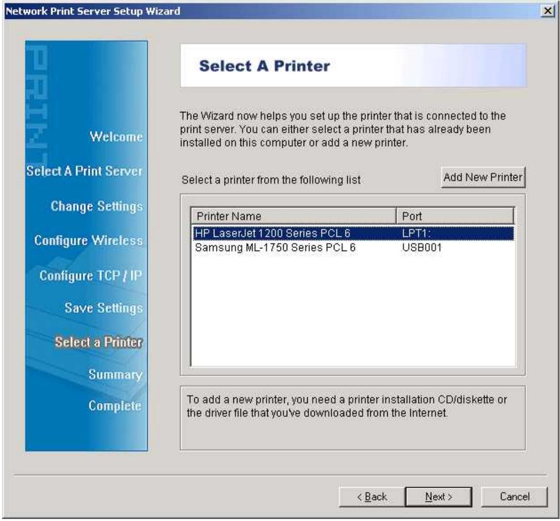 SMC WPS-G - Select A Printer - 5