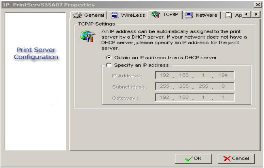 SMC WPS-G - Properties -TCP/IP Options - 1