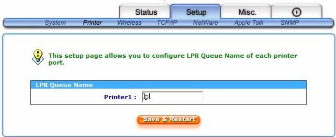 SMC WPS-G - Printer Setup - 1