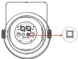 JBSYSTEMS LIGHT LED PAR 56 - Automatische DMX adressering, startend vanaf een willekeurig ingeveen startadres: - 2