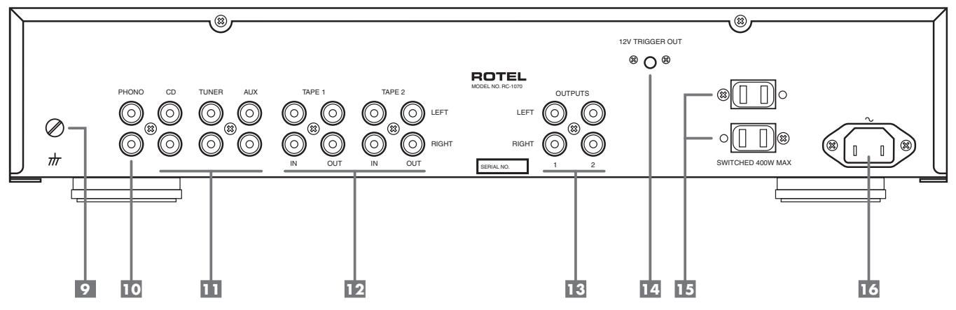 ROTEL RC-1070 - CAUTION RISK OF ELECTRIC SHOCK DO NOT OPEN - 12