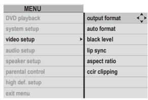 ROTEL RDV-1093 - Video Setup Menu - 1