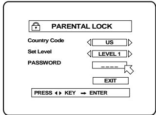 ROTEL RDV-985 - Changing the Parental Lock Settings - 1