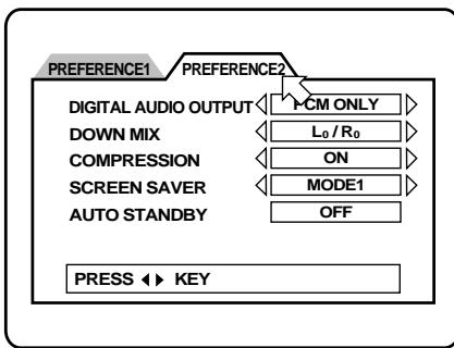 ROTEL RDV-985 - Using the Preferences Display - 2