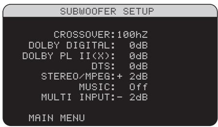 ROTEL RSP-1068 - Subwoofer Setup - 1