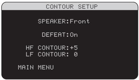 ROTEL RSP-1068 - Contour Setup - 1