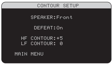 ROTEL RSP-1098 - Contour Setup - 1
