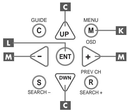 ROTEL RSP-976 - Navigation Buttons C K L M - 1