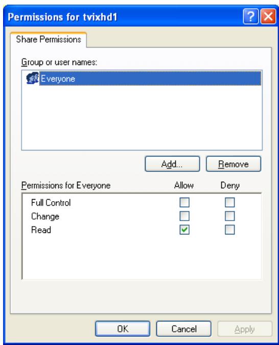 TVIX HD M-4100SH - Set Network Configurations Under Windows XP (SAMBA mode) - 4