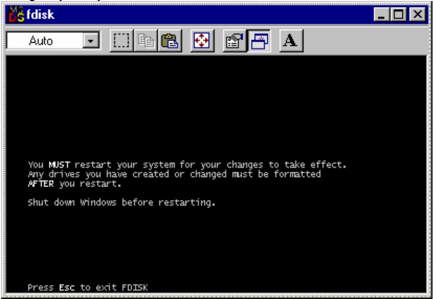 TVIX HD M-5000U - Making a Partition and Formatting the HDDs under Windows 98SE / ME - 4