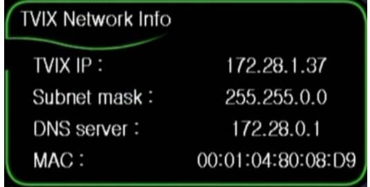 TVIX HD M-5100SH - Setting Network Configurations in TViX HD - 2