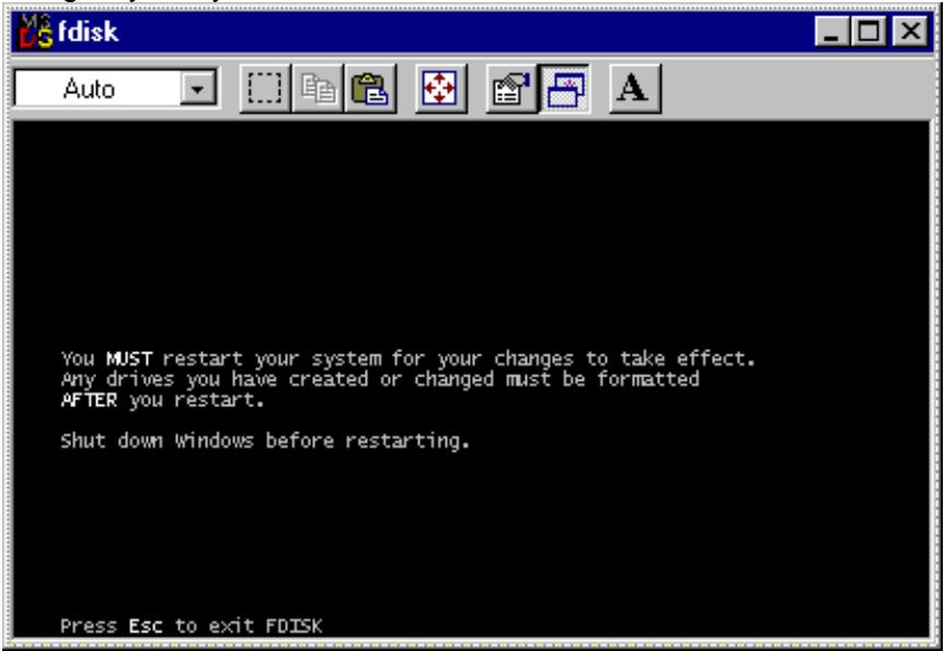 TVIX HD M-5100SH - Making a Partition and Formatting the HDDs under Windows 98SE / ME - 4