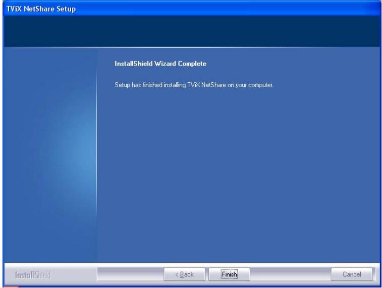 TVIX HD M-6500A - TViX NetShare Installation - 6