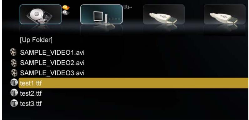 TVIX HD M-6500A - Using ttf Font - 1