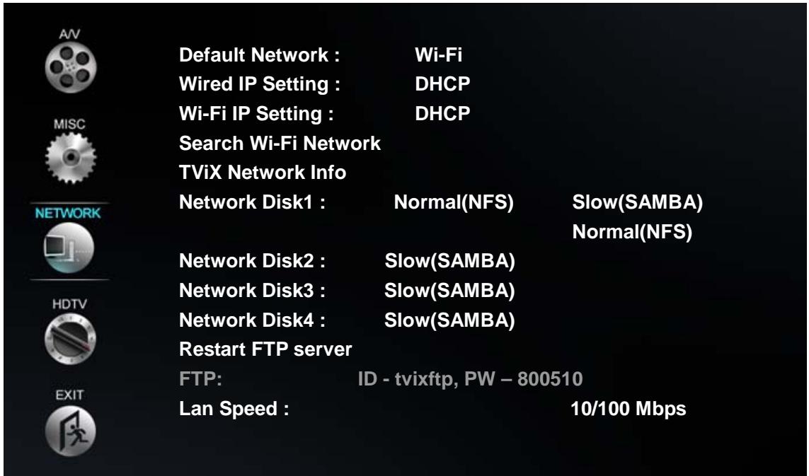 TVIX HD M-6500A - Network Setting - 1