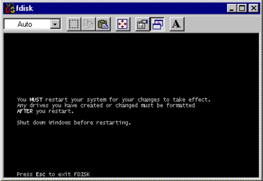 TVIX HD M-6500A - Making a Partition and Formatting the HDDs under Windows 98SE / ME - 4