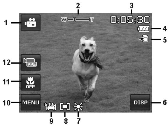 AGFAPHOTO OPTIMA 104 - Scene Mode - Movie Mode Screen Layout - 1