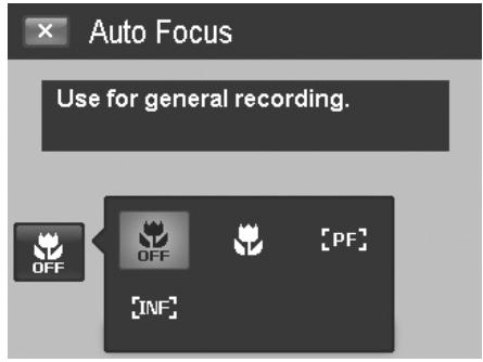 AGFAPHOTO OPTIMA 104 - To set the Focus mode: - 1