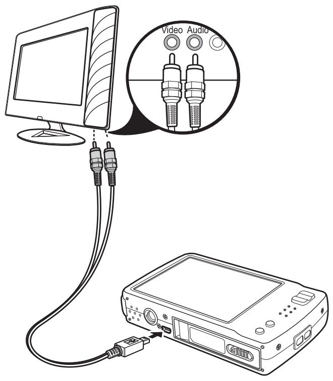 AGFAPHOTO OPTIMA 2338MT - Connecting the Camera to a TV - 1