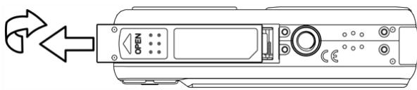 AGFAPHOTO OPTIMA 8328M - Open the battery cover. - 1