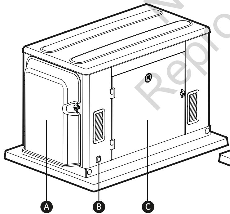GE HOME NERATOR SYSTEM 20000 WATT - Pour fermer une porte d'accès : - 1