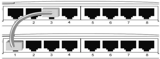 COMET LABS GS8+ - To connect the Switch to a Switch or a Hub - 1