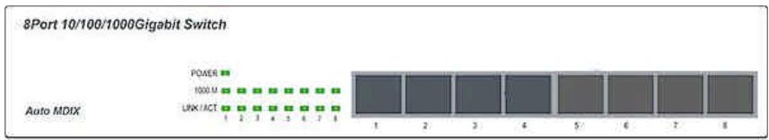 COMET LABS GS8+ - ? . LED Indicators of 8 Port Gigabit Switch - 1