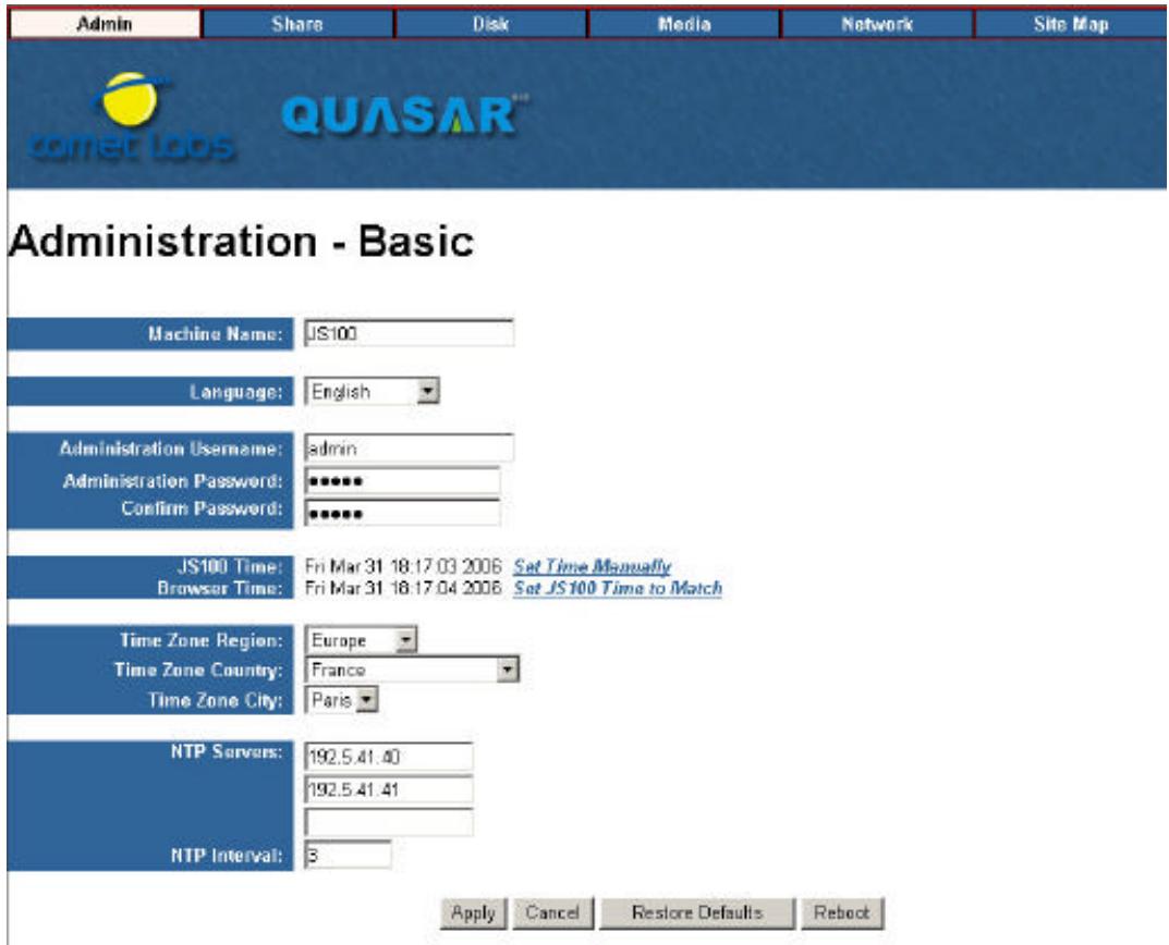 COMET LABS JS100 - ETAPE 3 - Connexion à la première page de configuration du JS100 - 3