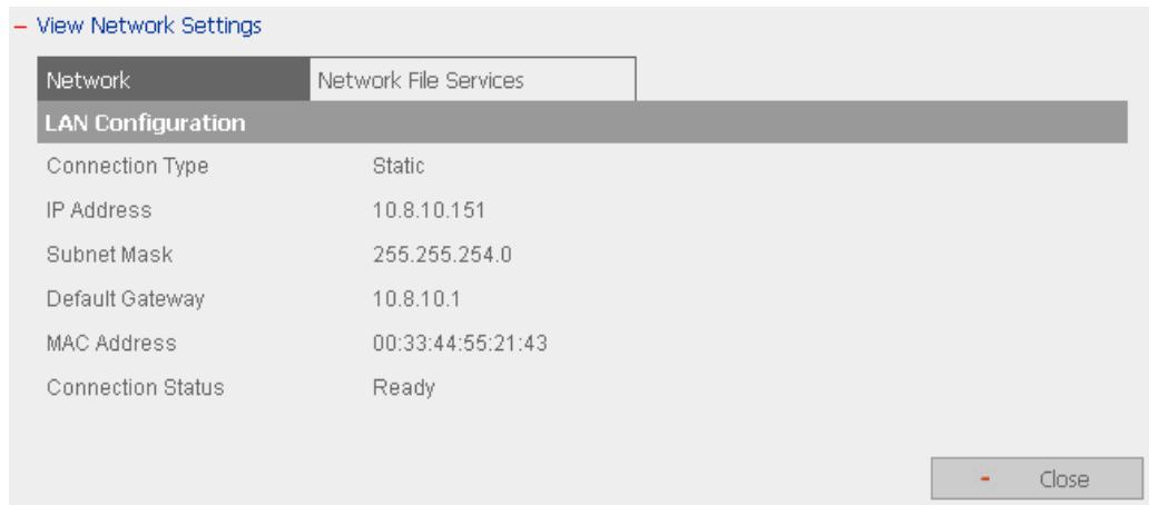 COMET LABS ND16000 - View Network Settings - 1