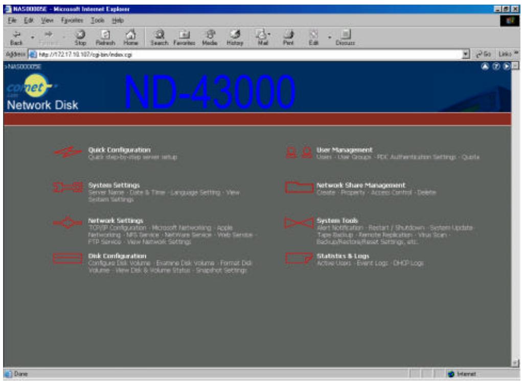 COMET LABS ND45000 - Accessing the Administration Page - 2