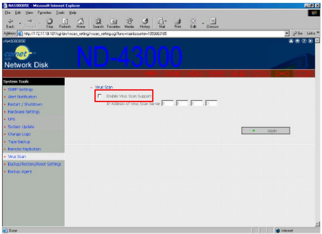 COMET LABS ND45000 - Enabling Virus Scan Support - 1
