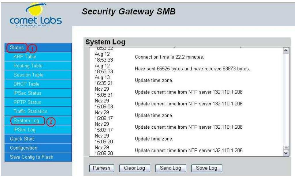 COMET LABS RF10 - System Log - 1