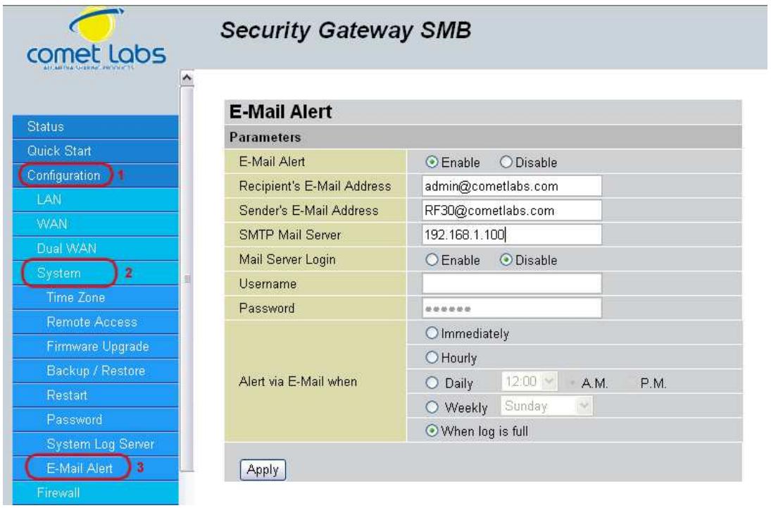 COMET LABS RF10 - Email Alert - 1