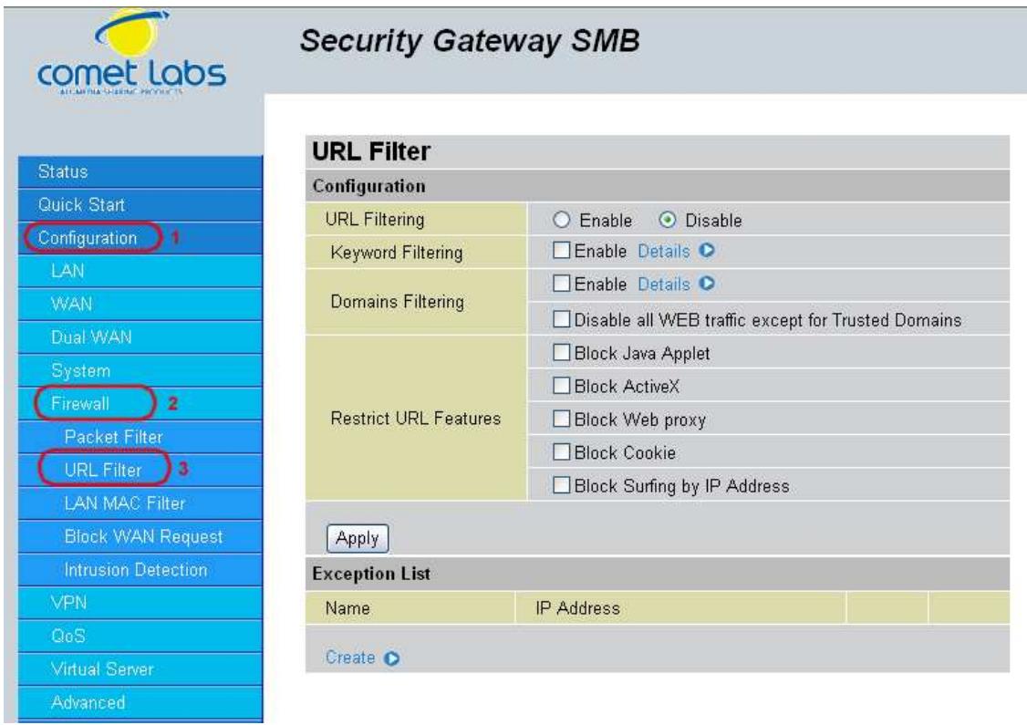 COMET LABS RF10 - URL Filter - 1